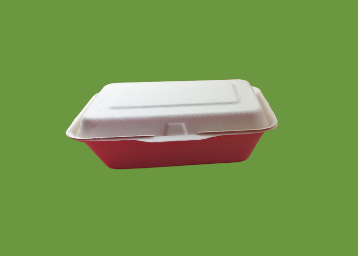 Bagasse HP9 800ml Clamshell Box 1x250
