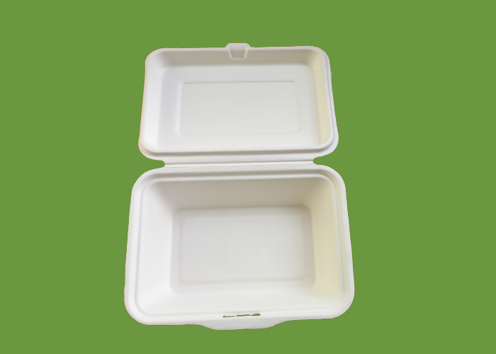 Bagasse HP9 800ml Clamshell Box 1x250